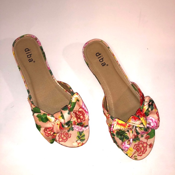 floral bow sandals